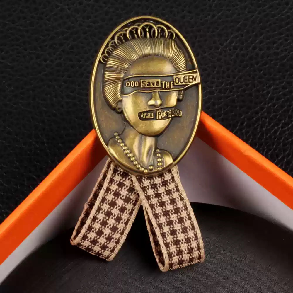 (F-032)RETRO BRITISH STYLE BADGE
