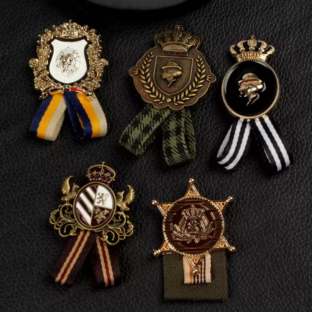 (F-032)RETRO BRITISH STYLE BADGE